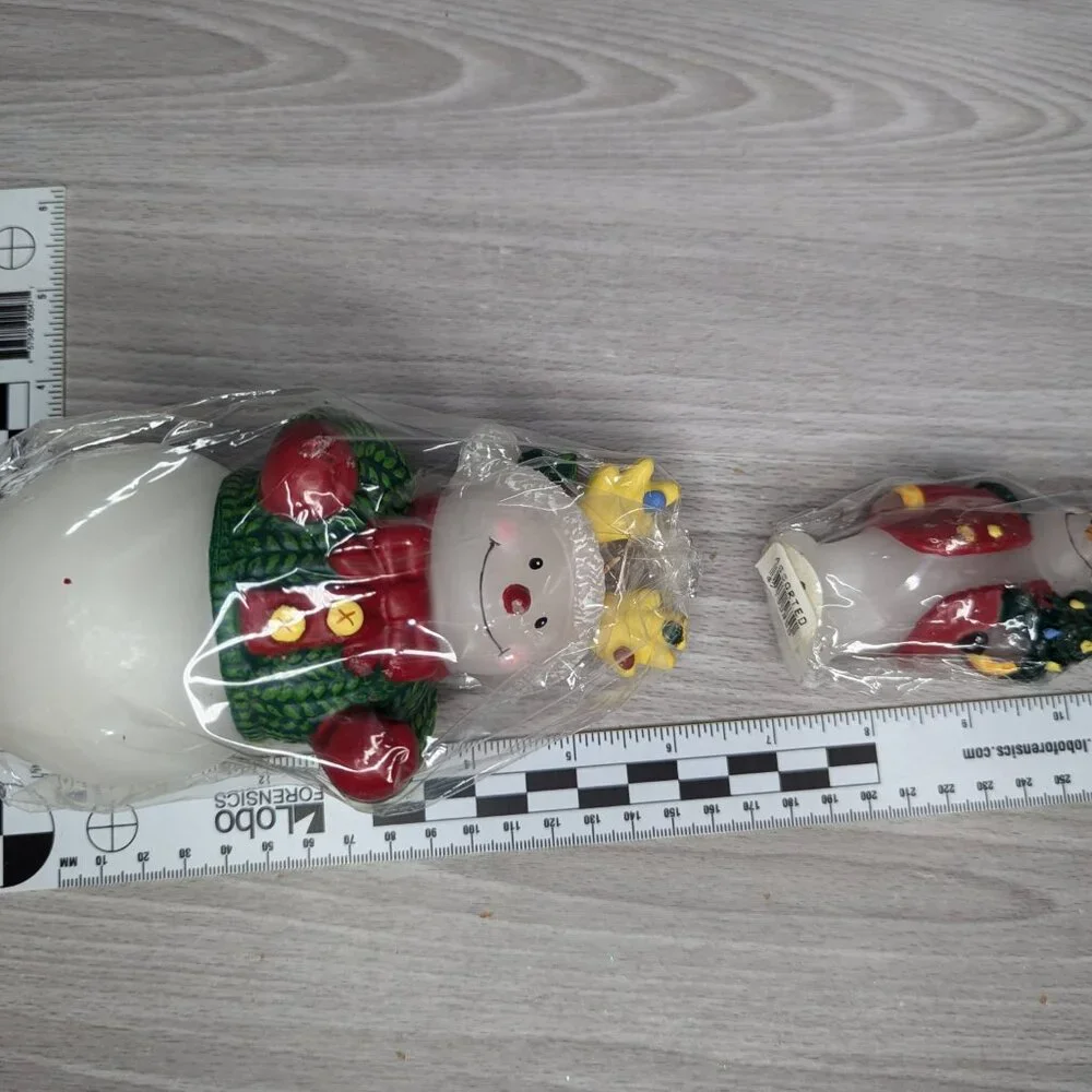The White Barn Candle Co Snowmen Figural Candles Set of 3 Unopened